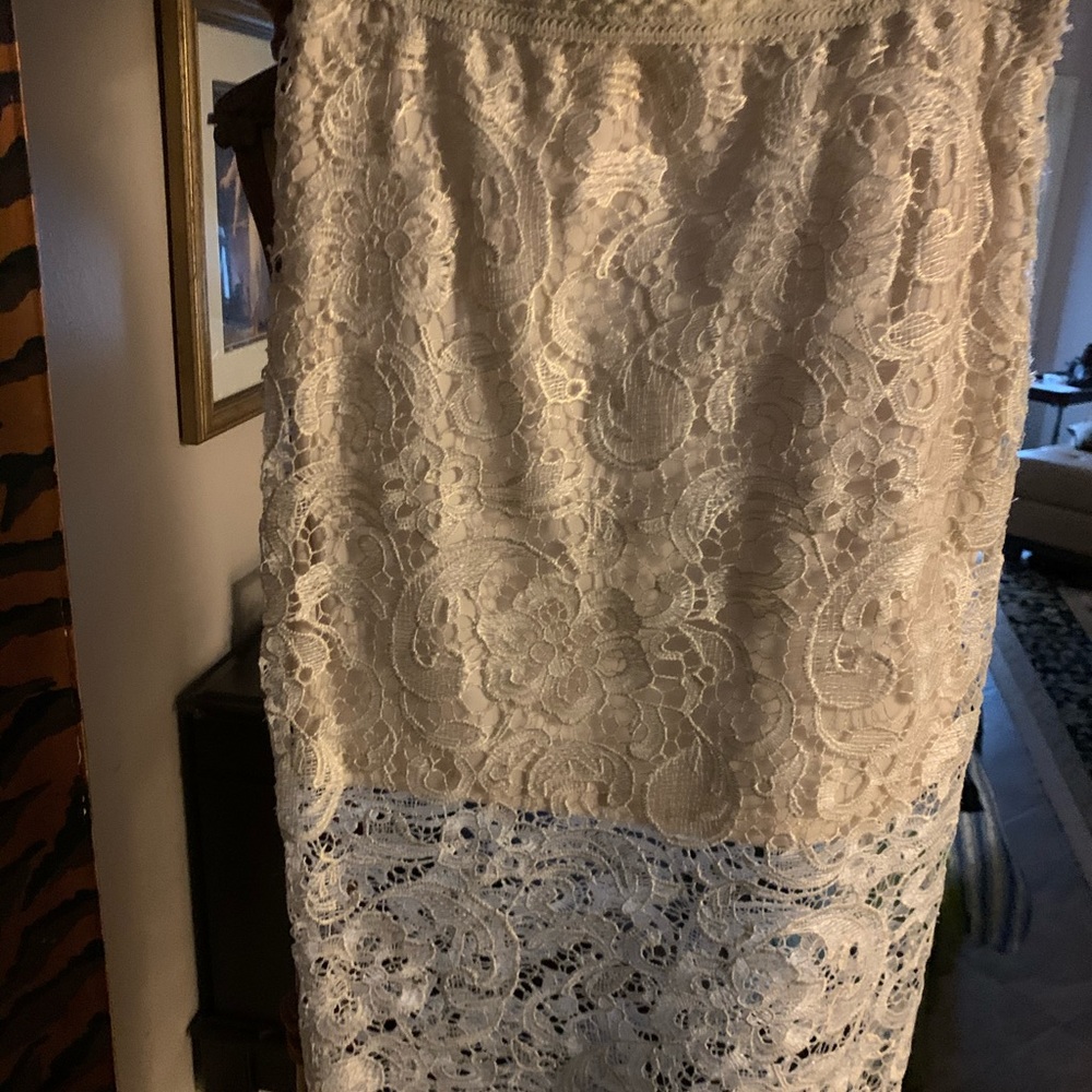 Ivory lace skirt